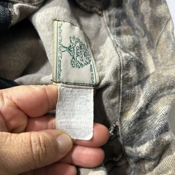 Vintage Mossy Oak Treestand Pocket Jacket Camo Small USA Made Waistband Rare**